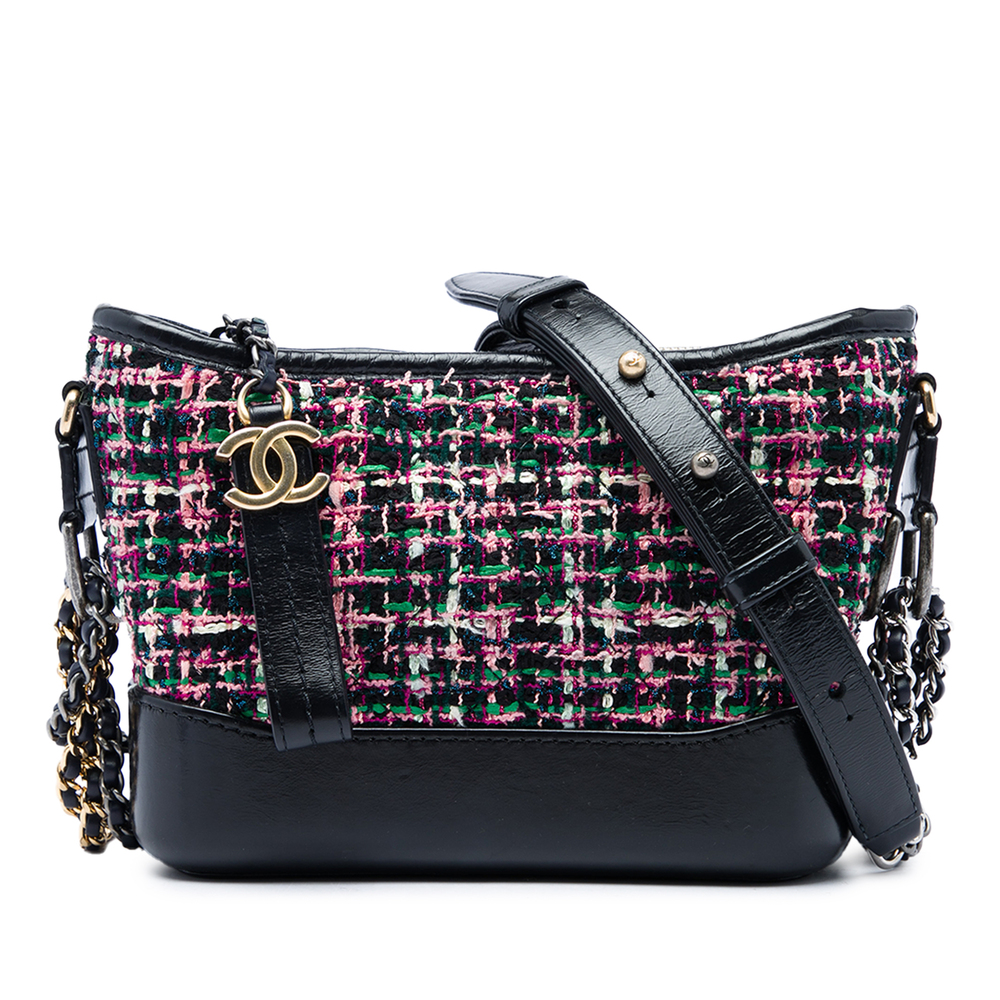 Pre-Loved Chanel Small Tweed and Lambskin Gabrielle Crossbody